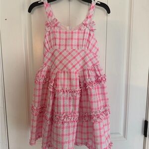 Bonnie Jean Pink and White Plaid Dress